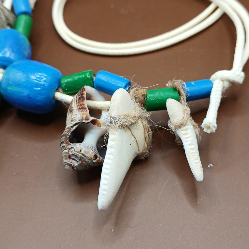 Hunter's Charms - Divemaster | resin, polymer clay pendant | crystal, teeth | LARP, cosplay, theatre