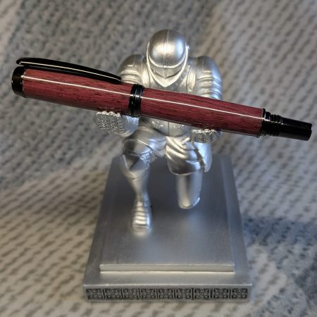 Hand turned Jr-Gentlemen style fountain pen made in Purple heart wood with gun metal fittings