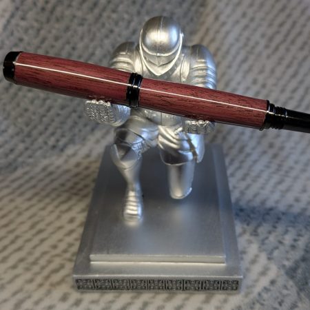 Hand turned Jr-Gentlemen style fountain pen made in Purple heart wood with gun metal fittings