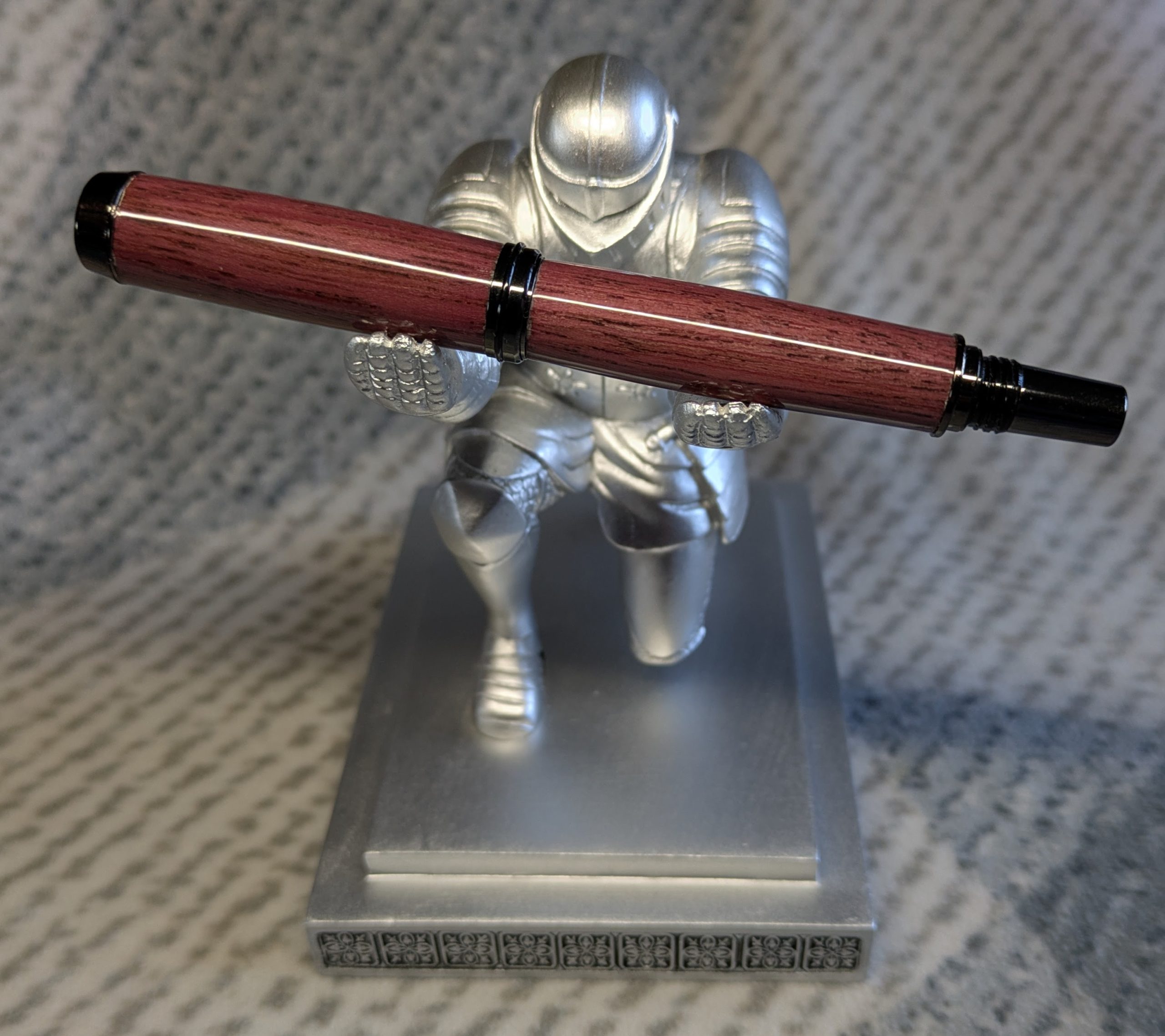 Hand turned Jr-Gentlemen style fountain pen made in Purple heart wood with gun metal fittings