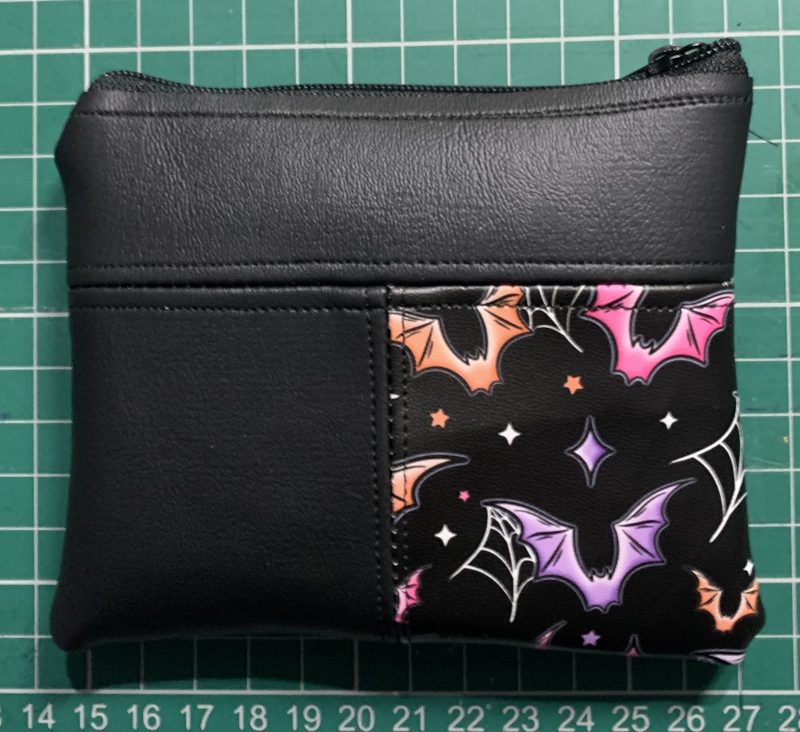 Faux leather zip purse | Gothic style purse | Zip purse