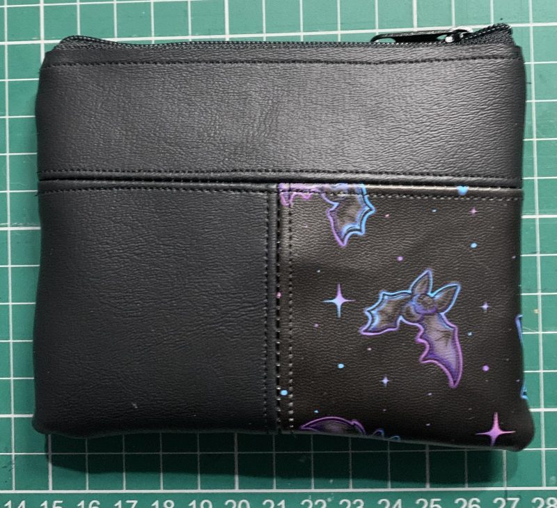 Faux leather zip purse | Gothic style purse | Zip purse