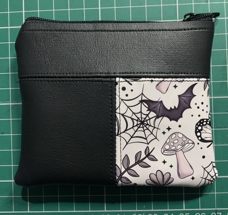 Faux leather zip purse | Gothic style purse | Zip purse