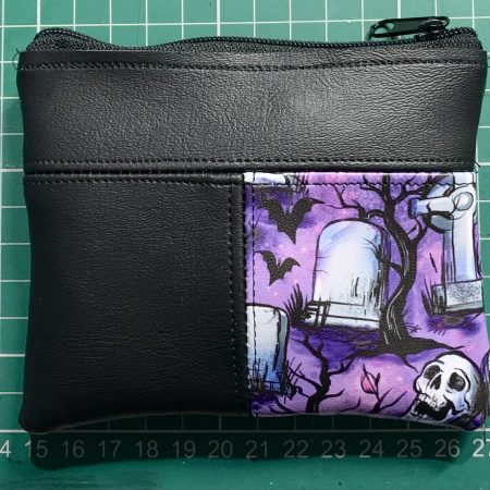 Faux leather zip purse | Gothic style purse | Zip purse