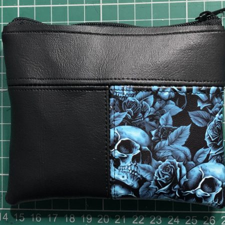 Faux leather zip purse | Gothic style purse | Zip purse
