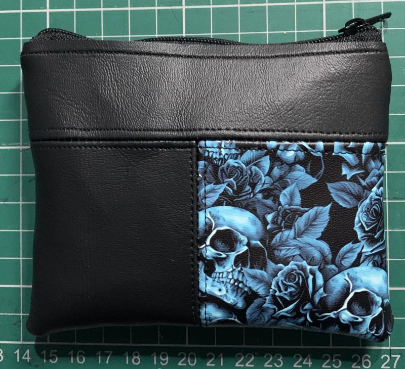 Faux leather zip purse | Gothic style purse | Zip purse