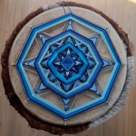 Ojos de Dios 'Reflections of Water'/ Handcrafted Mandala/ Birthday gift/ Spiritual present
