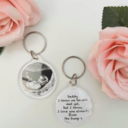 Fathers Day Gift, Fathers day keyring, Daddy keyring gift, Personalised baby scan keyring