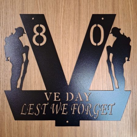 Steel VE Day 80 Plaque
