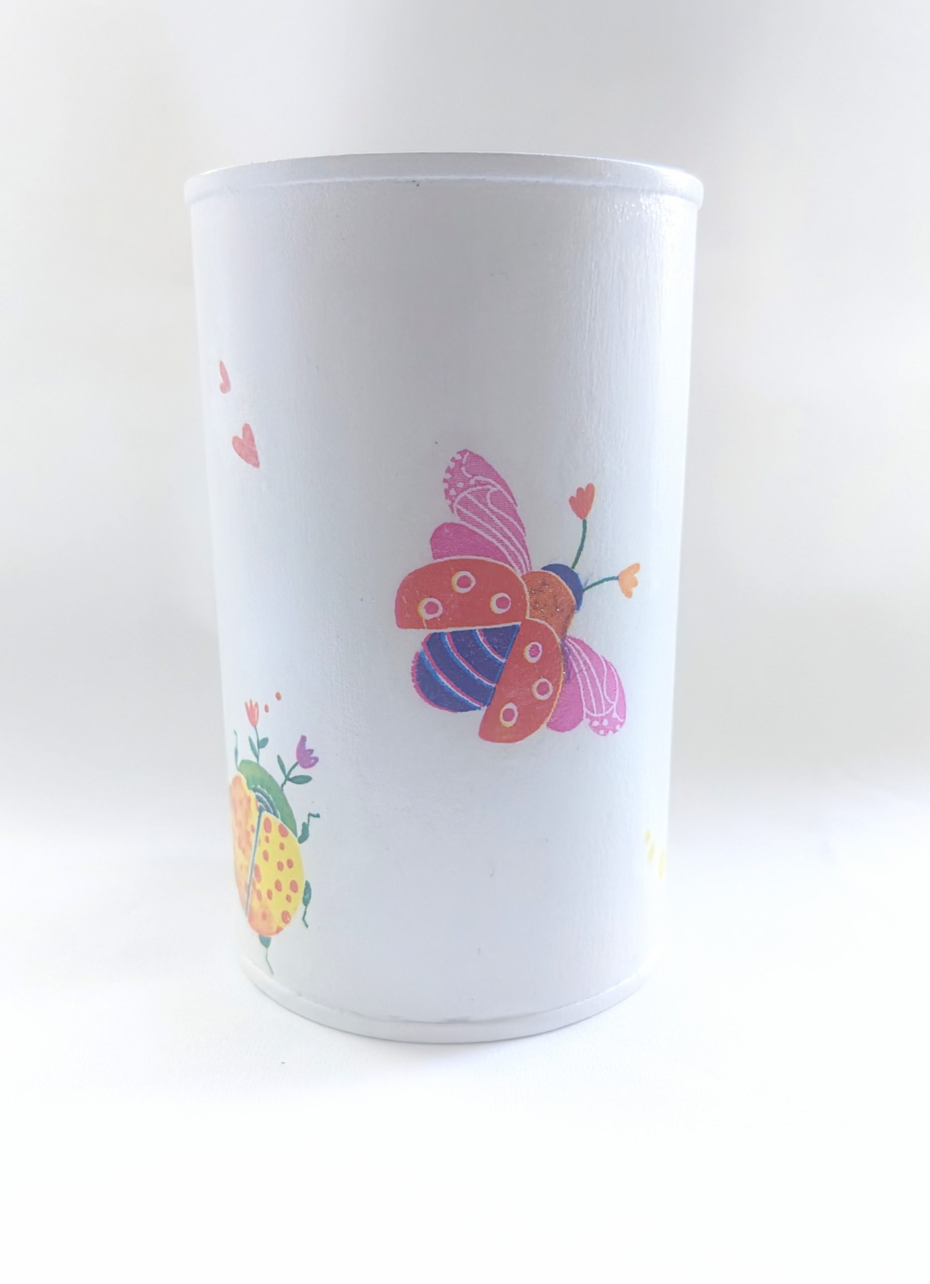 Beautiful bugs storage tin / holder. Upcycled, hand decorated. - Image 2