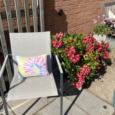 Mini pillow with removable cover ("Festival")