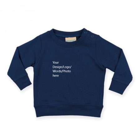 Crewneck Sweatshirt with Shoulder Poppers