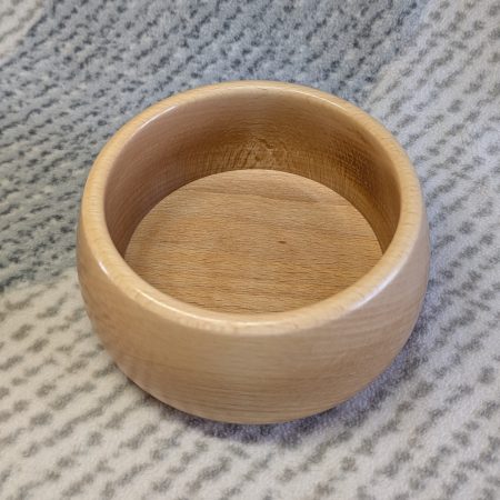 Small wooden bowl made from beech wood