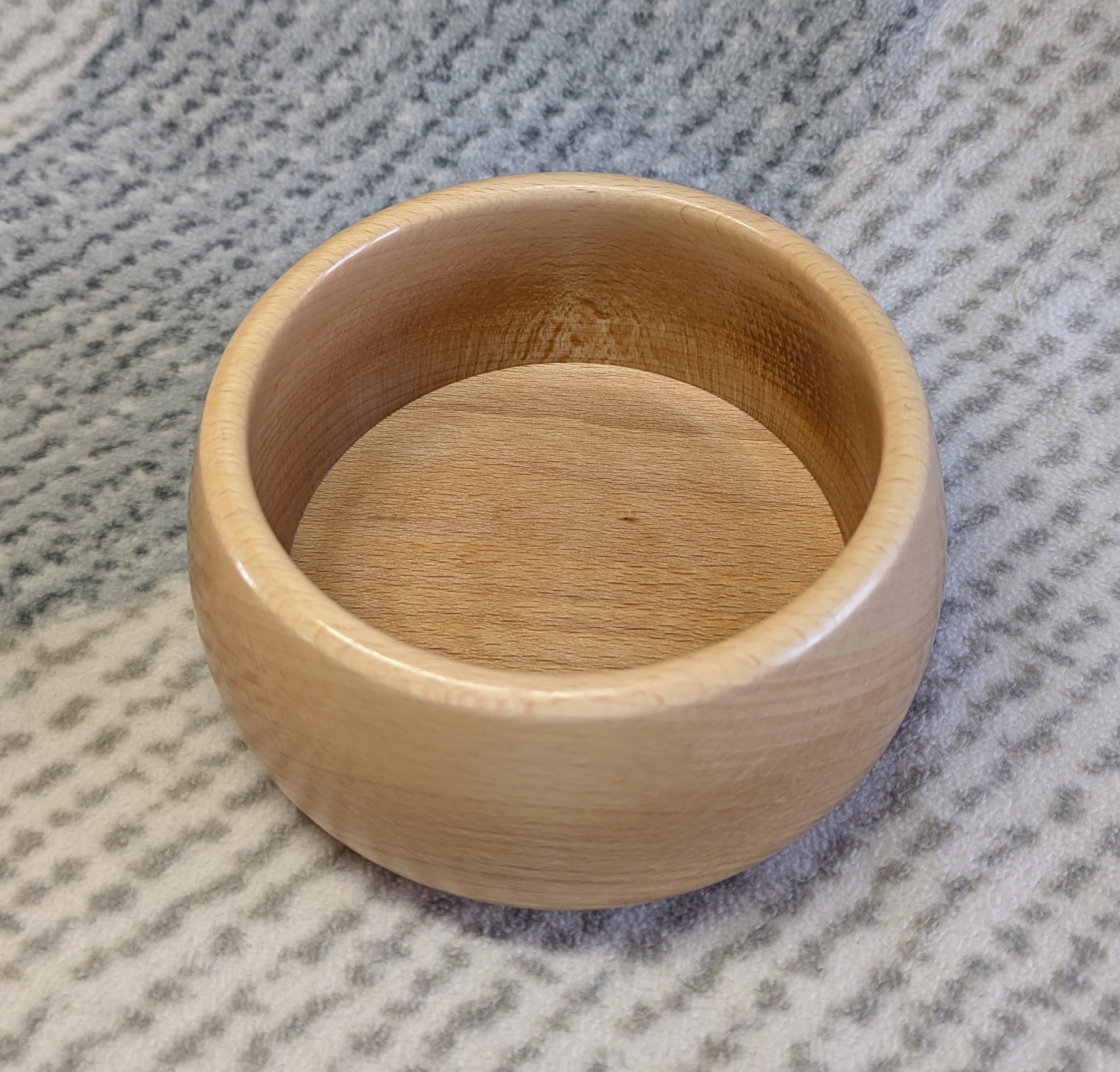 Small wooden bowl made from beech wood