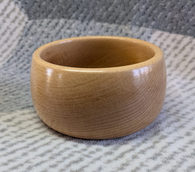 Small wooden bowl made from beech wood
