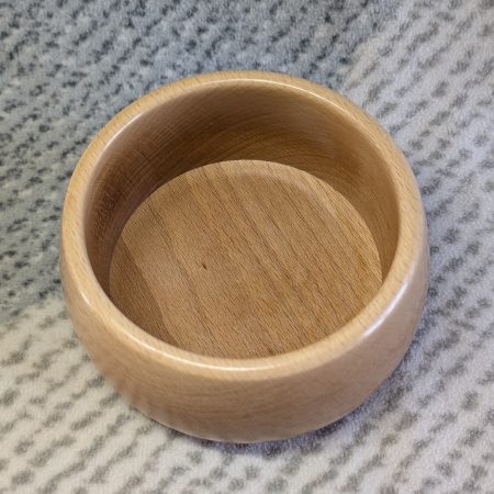 Small wooden bowl made from beech wood