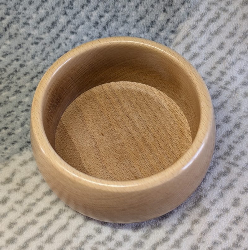 Small wooden bowl made from beech wood