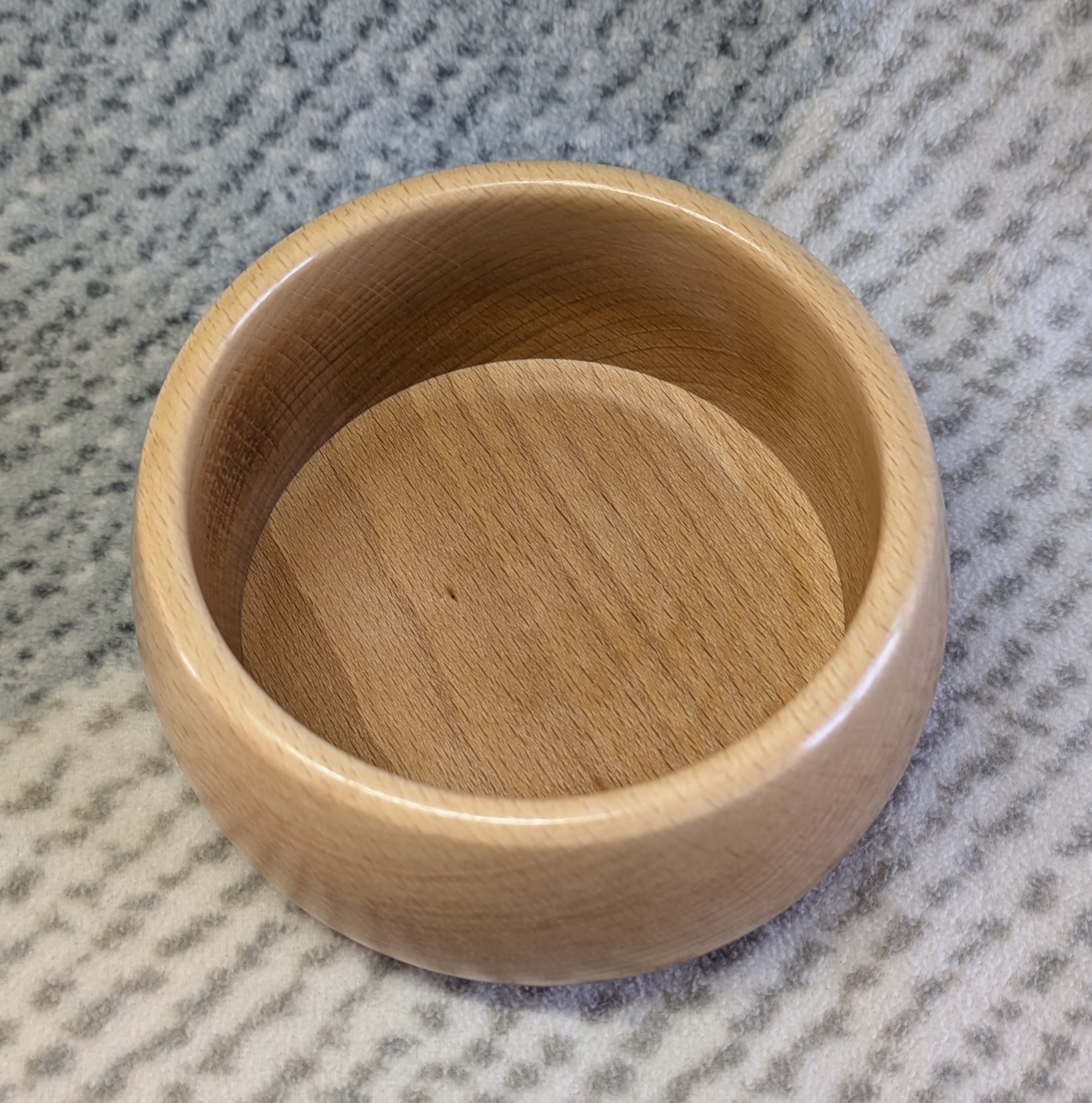 Small wooden bowl made from beech wood