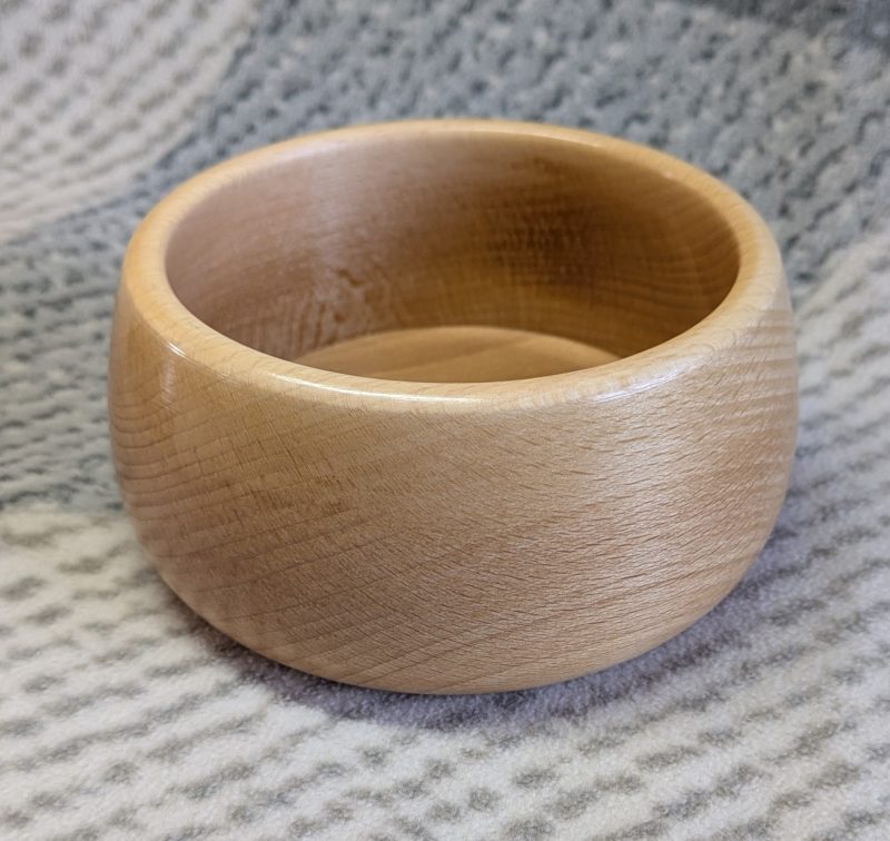 Small wooden bowl made from beech wood