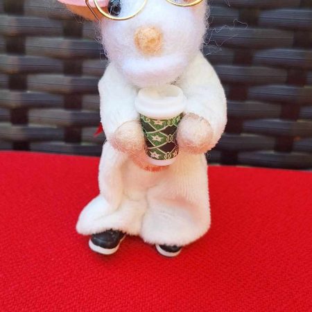 beautiful little needle felted mouse key ring or hanging display