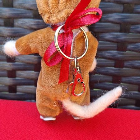 beautiful little needle felted mouse key ring or hanging display