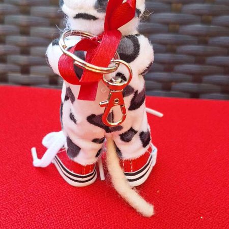beautiful little needle felted mouse key ring or hanging display