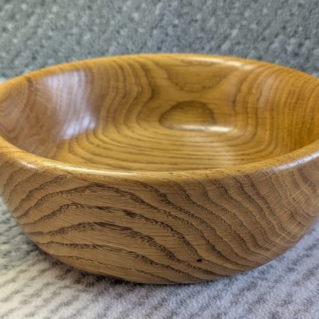Hand turned wooden bowl made from oak