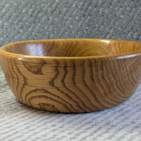 Hand turned wooden bowl made from oak