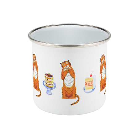 Kids Enamel Mug Tiger Who Came to Tea Story Cute Children’s Mug for Boys & Girls Son Nephew Gift