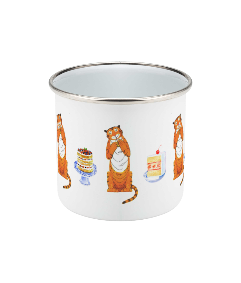 Kids Enamel Mug Tiger Who Came to Tea Story Cute Children’s Mug for Boys & Girls Son Nephew Gift