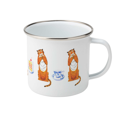 Kids Enamel Mug Tiger Who Came to Tea Story Cute Children’s Mug for Boys & Girls Son Nephew Gift