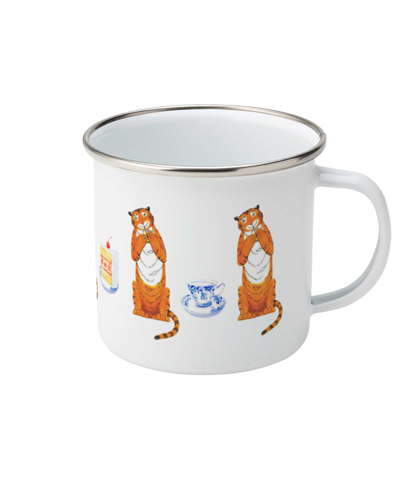 Kids Enamel Mug Tiger Who Came to Tea Story Cute Children’s Mug for Boys & Girls Son Nephew Gift