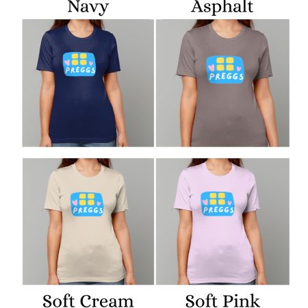 Preggs Oversized Maternity T-Shirt Comfy, Funny Pregnancy Baby Shower Gift for Pregnant Bestie