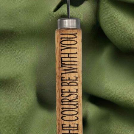 Bottle Opener with engraved words May the Course be With You