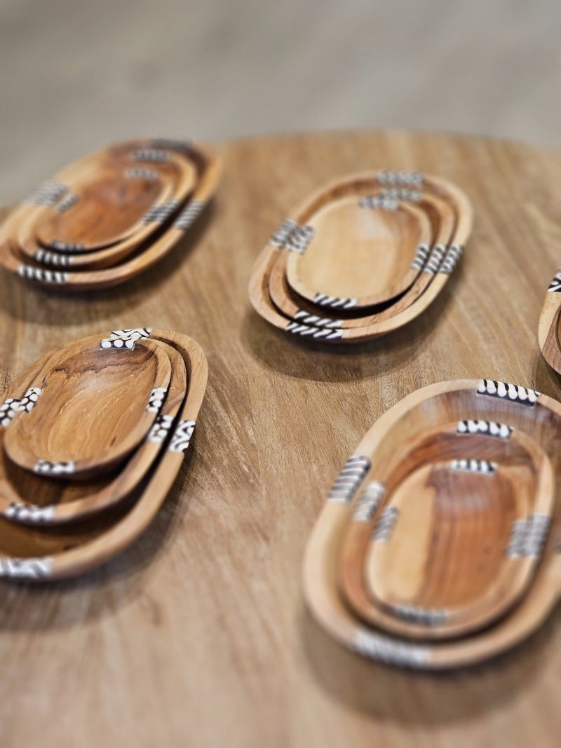 Wooden Oval Trays set