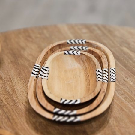 Wooden Oval Trays set