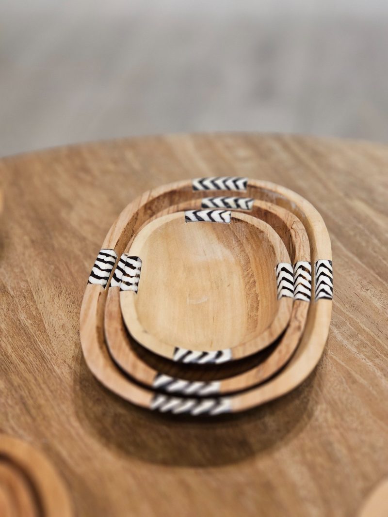 Wooden Oval Trays set
