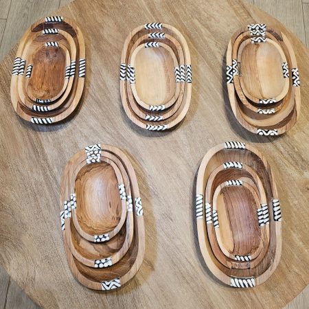 Wooden Oval Trays set