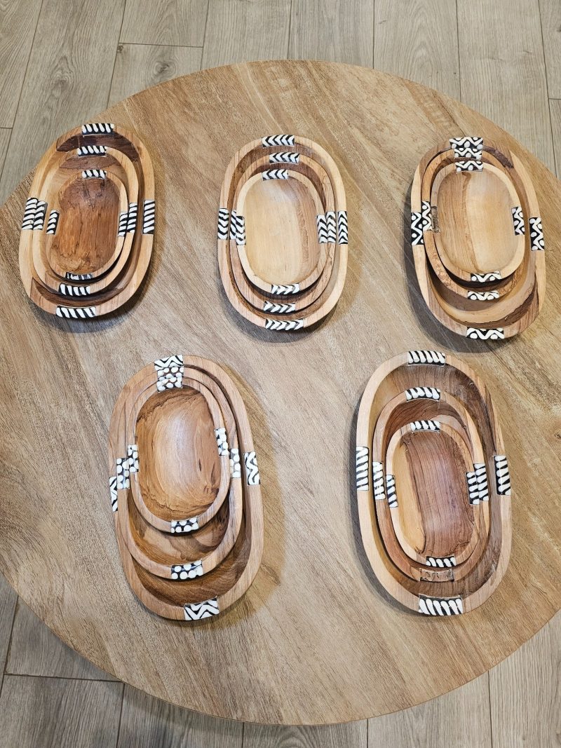 Wooden Oval Trays set