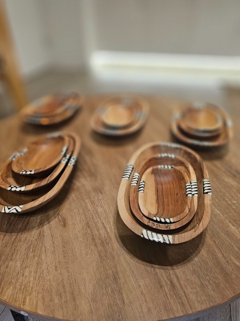 Wooden Oval Trays set