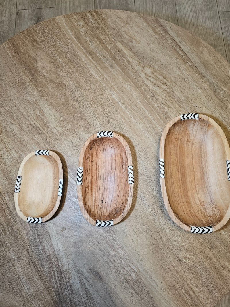 Wooden Oval Trays set