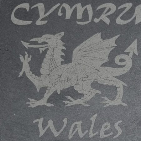 Personalise Slate Welsh Dragon Set Of 4