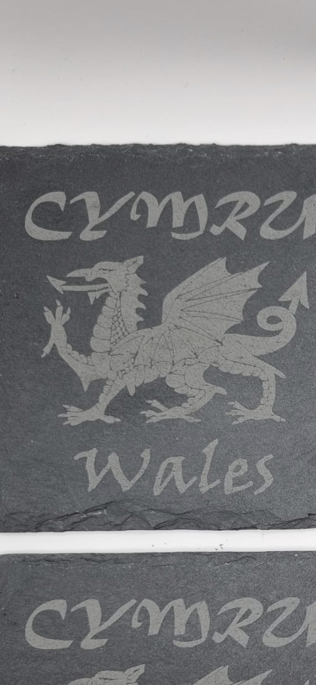 Personalise Slate Welsh Dragon Set Of 4 - Image 2