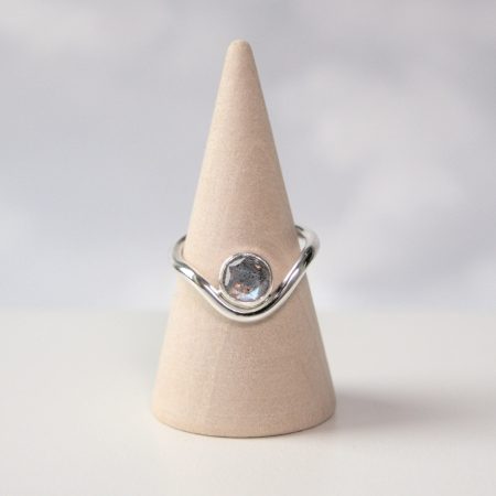 Labradorite and Recycled Sterling Silver Ring