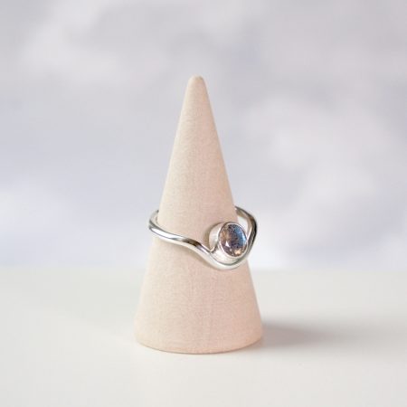 Labradorite and Recycled Sterling Silver Ring