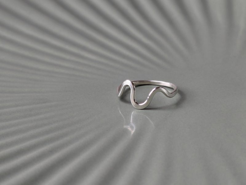 Recycled Sterling Silver Organic Wave Ring