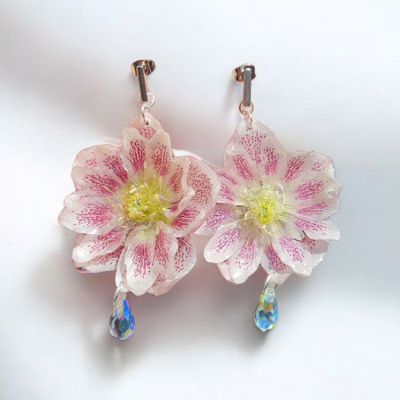 Dangling Hellebore Earrings