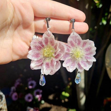 Dangling Hellebore Earrings