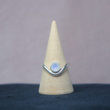 Moonstone and Recycled Sterling Silver Ring