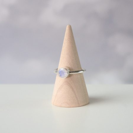 Moonstone and Recycled Sterling Silver Ring